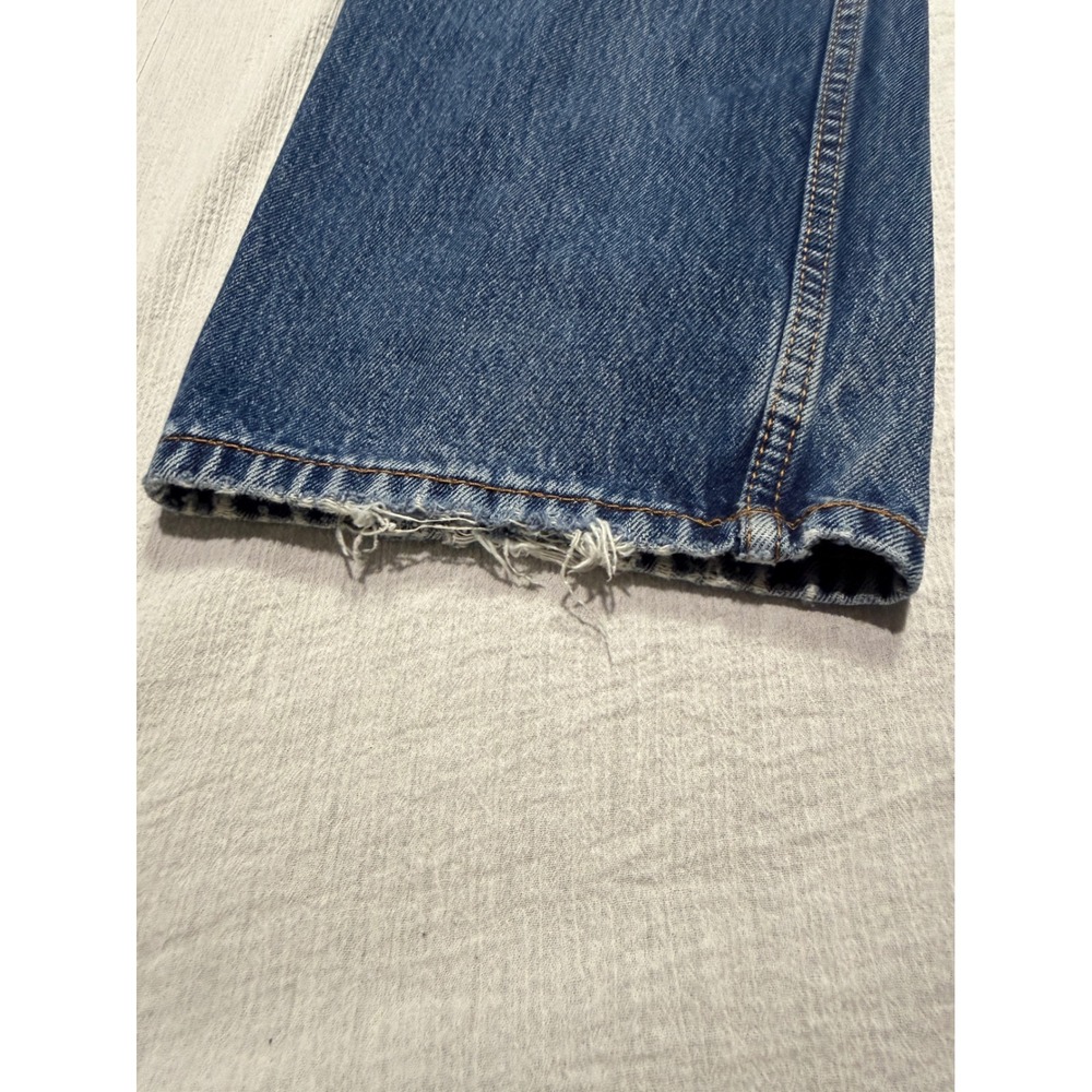 Levis 501 Original Fit Jeans Mens W36 L29 Blue Medium Wash Denim Button Fly Dist - Picture 6 of 15